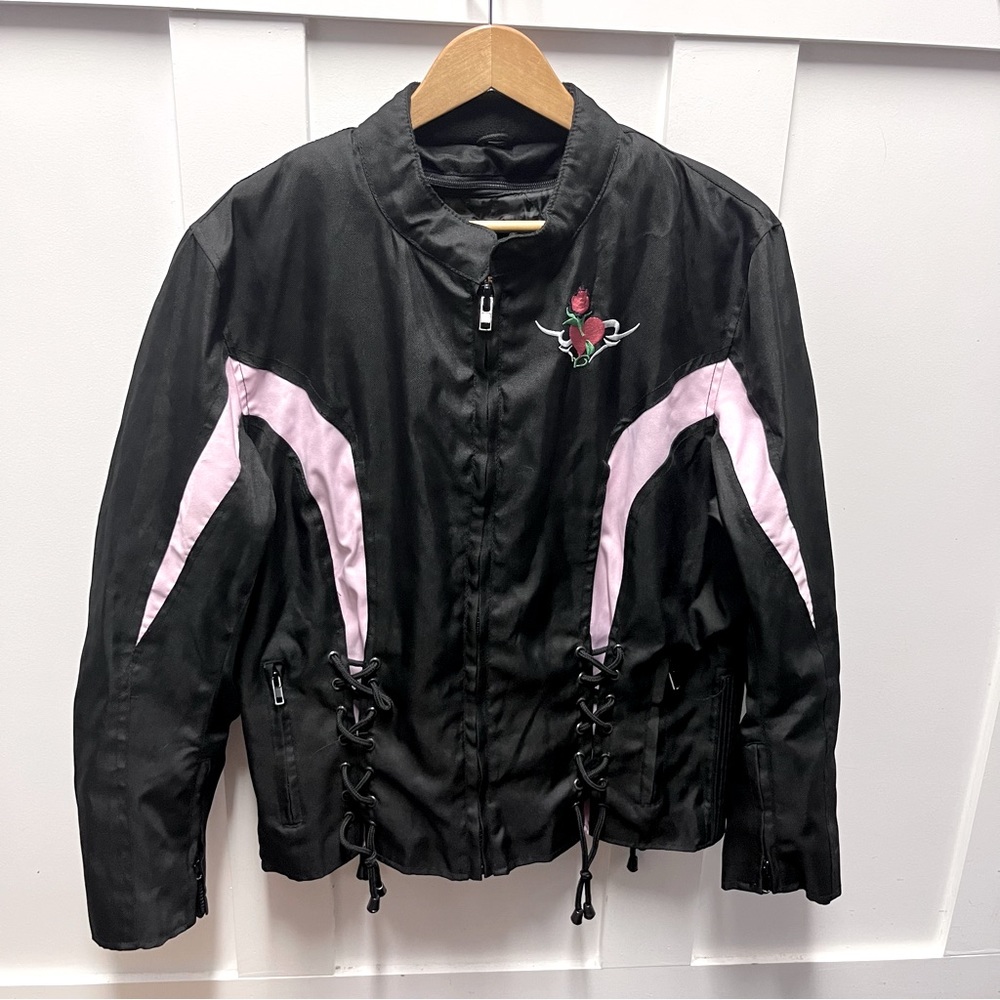 Black and Pink Utility Jacket